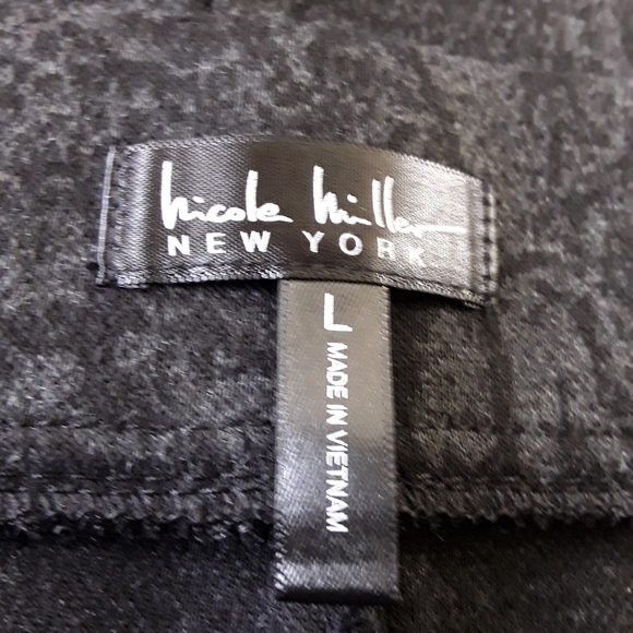 NWOT NICOLE MILLER NEW YORK BLACK/GRAY SHORT PENCEL SKIRT SZ L - Picture 7 of 7